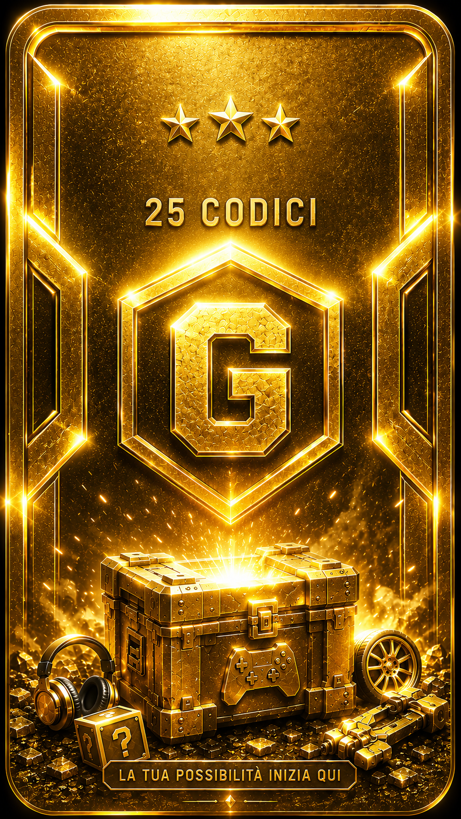 Card Gold 25 codici
